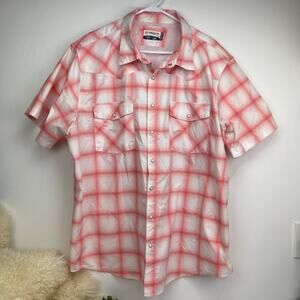 Magellan Pink Plaid Fishing Shirt 2XL Classic Fit